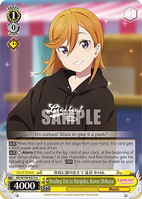 Heading Out to Harajuku Kanon Shibuya (109013) [SIF] - Weiss Schwarz Single