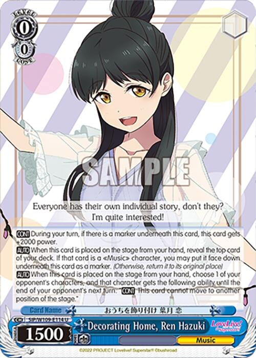 Decorating Home Ren Hazuki (109114) [SIF] - Weiss Schwarz Single