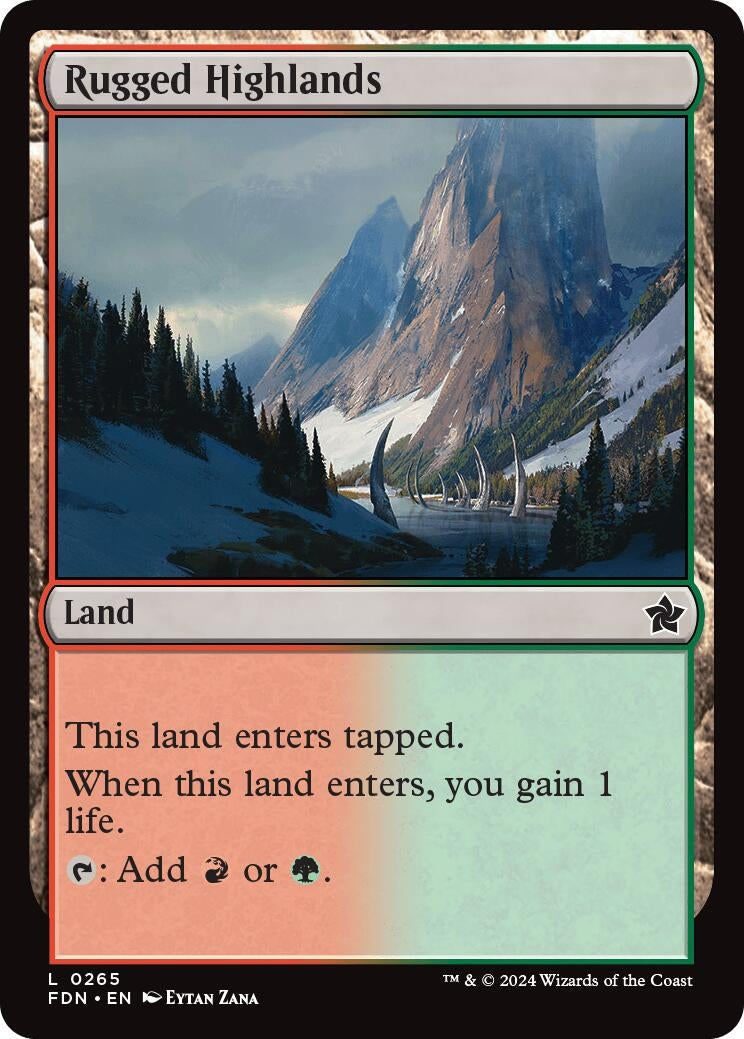 Rugged Highlands (265) [FDN] - MTG Single