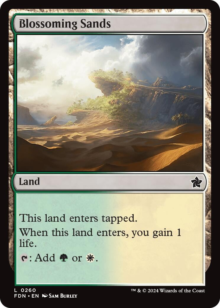 Blossoming Sands (260) [FDN] - MTG Single