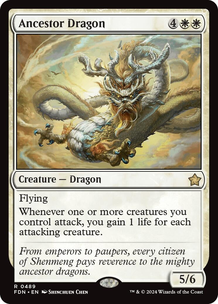 Ancestor Dragon (489) [FDN] - MTG Single