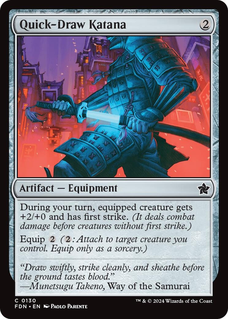 Quick-Draw Katana (130) [FDN] - MTG Single