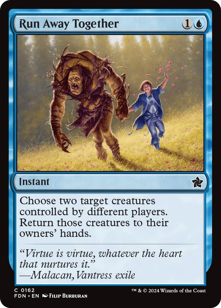 Run Away Together (162) [FDN] - MTG Single