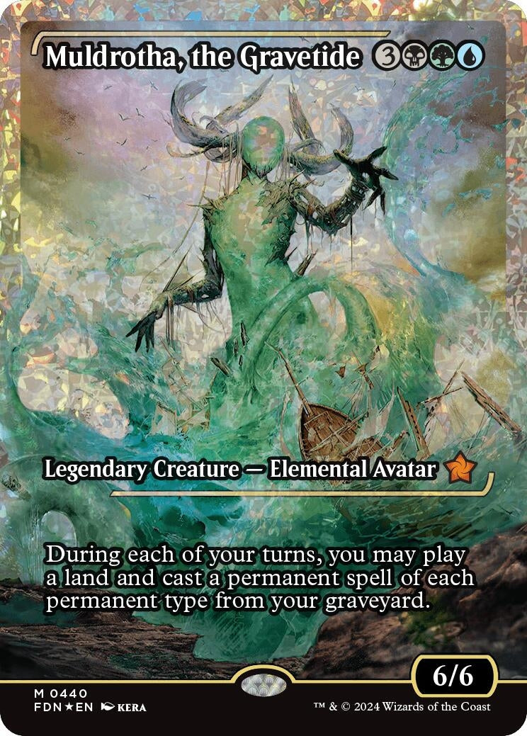 Muldrotha the Gravetide (Showcase) (Fracture Foil) (440) [FDN] - MTG Single