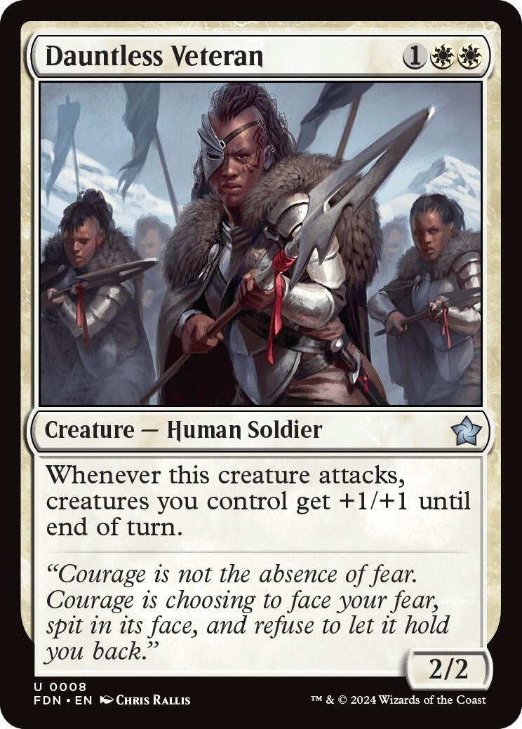 Dauntless Veteran (8) [FDN] - MTG Single