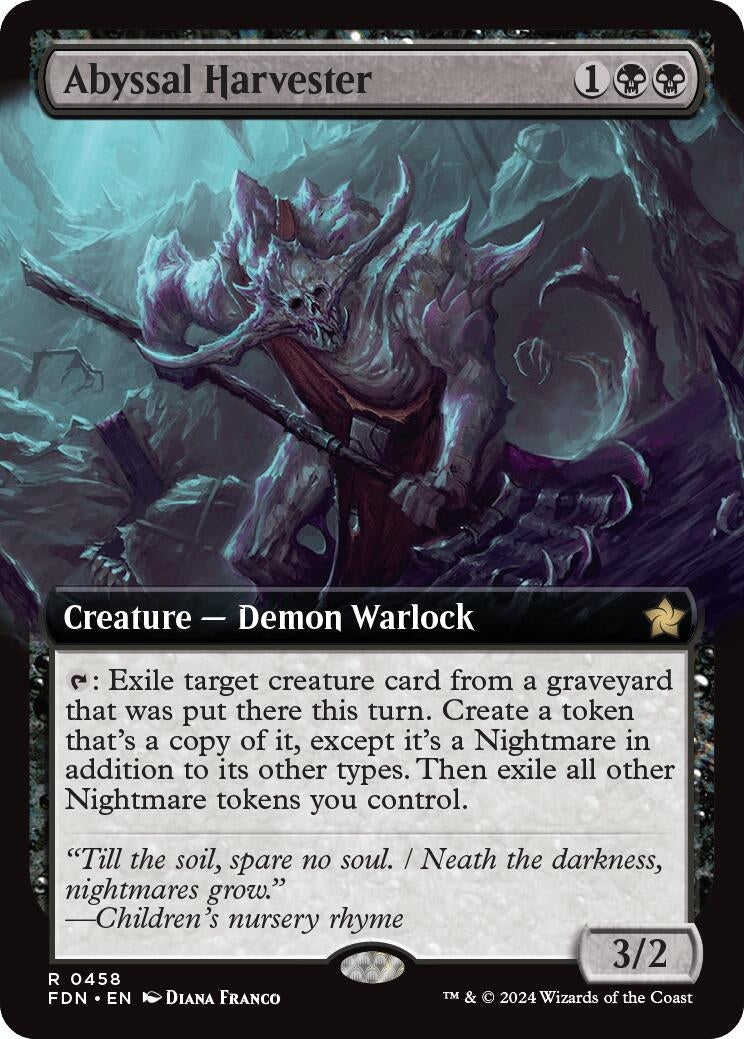 Abyssal Harvester (Extended Art) (458) [FDN] - MTG Single