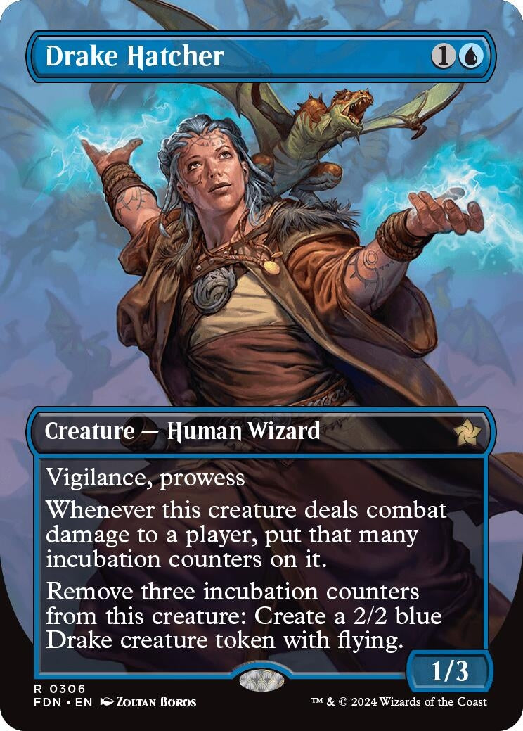 Drake Hatcher (Borderless) (306) [FDN] - MTG Single
