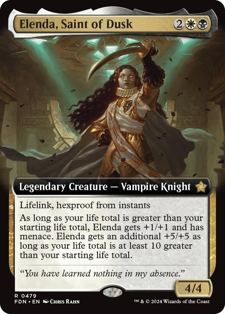 Elenda Saint of Dusk (Extended Art) (479) [FDN] - MTG Single