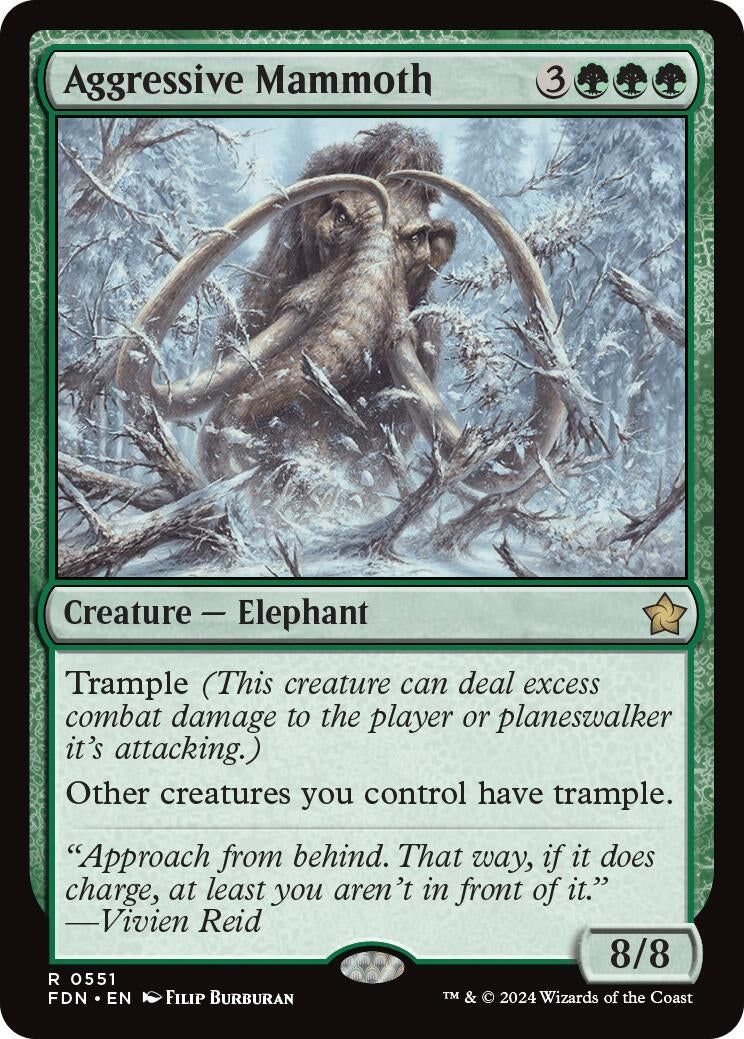 Aggressive Mammoth (551) [FDN] - MTG Single