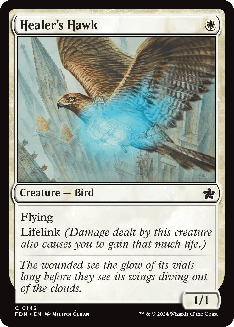 Healer’s Hawk (142) [FDN] - MTG Single