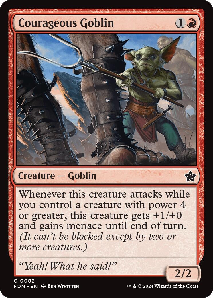 Courageous Goblin (82) [FDN] - MTG Single