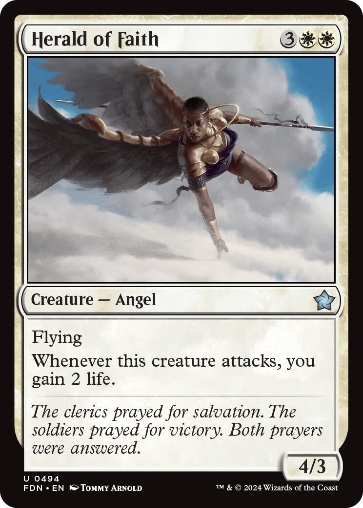 Herald of Faith (494) [FDN] - MTG Single