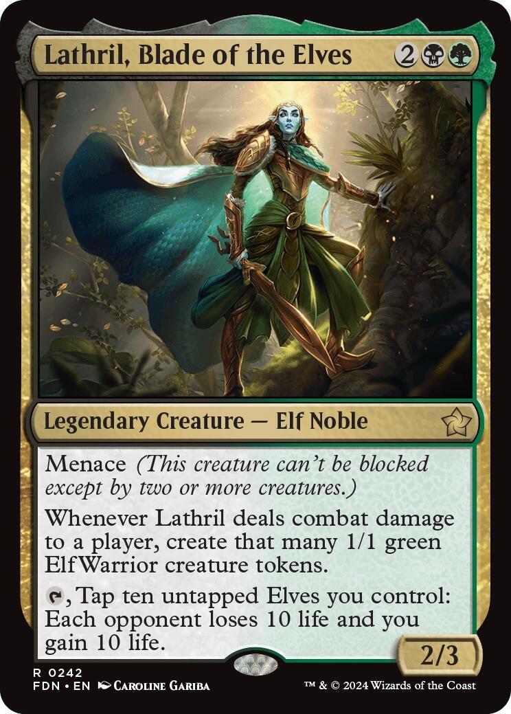 Lathril Blade of the Elves (242) [FDN] - MTG Single