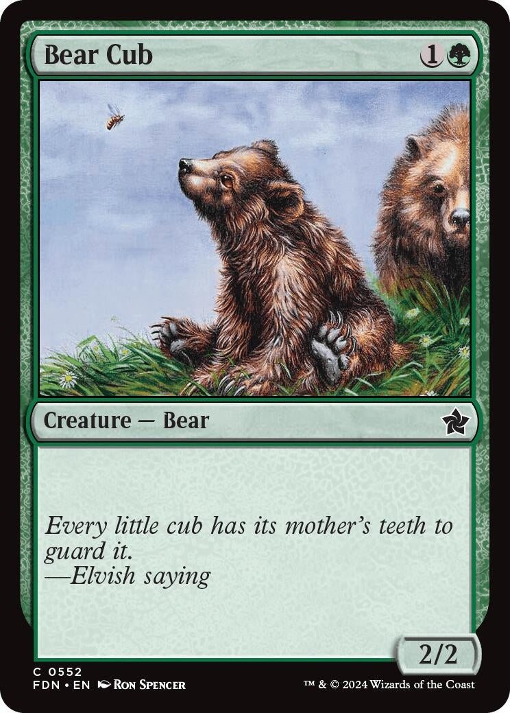 Bear Cub (552) [FDN] - MTG Single