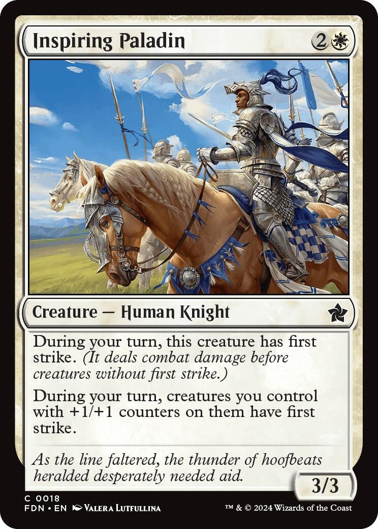 Inspiring Paladin (18) [FDN] - MTG Single