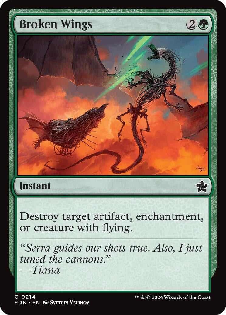 Broken Wings (214) [FDN] - MTG Single