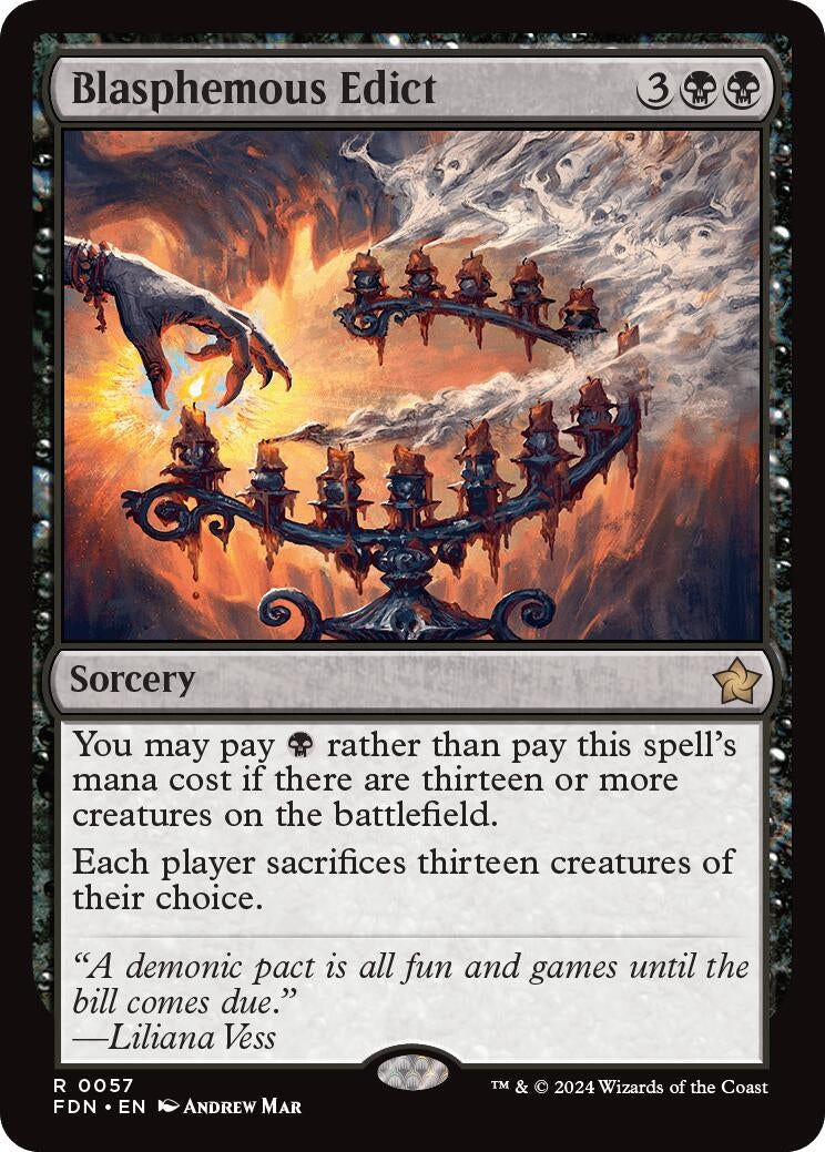 Blasphemous Edict (57) [FDN] - MTG Single