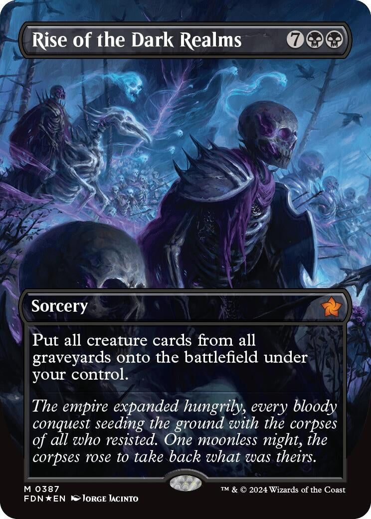 Rise of the Dark Realms (Borderless) (Mana Foil) (387) [FDN] - MTG Single