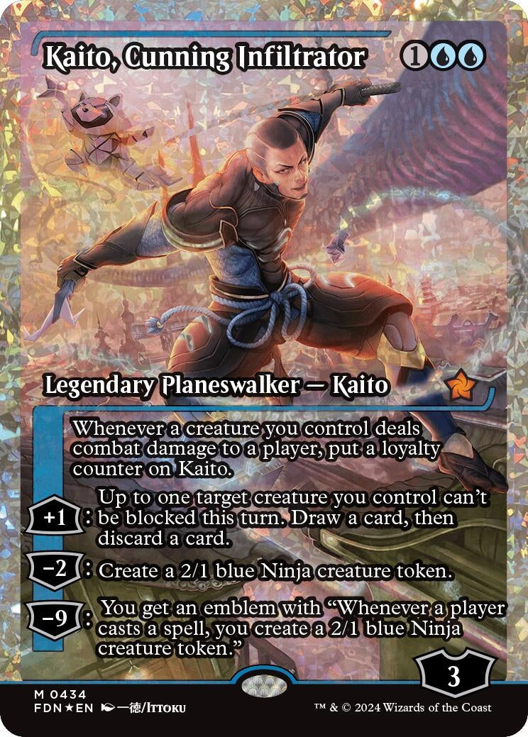 Kaito Cunning Infiltrator (Showcase) (Frature Foil) (434) [FDN] - MTG Single