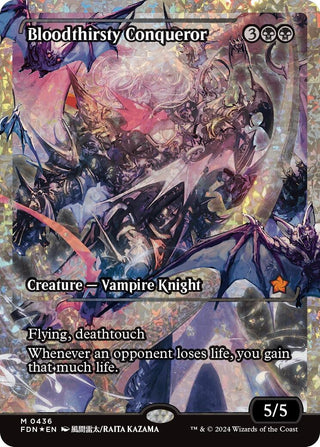 Bloodthirsty Conqueror (Showcase) (Fracture Foil) (436) [FDN] - MTG Single