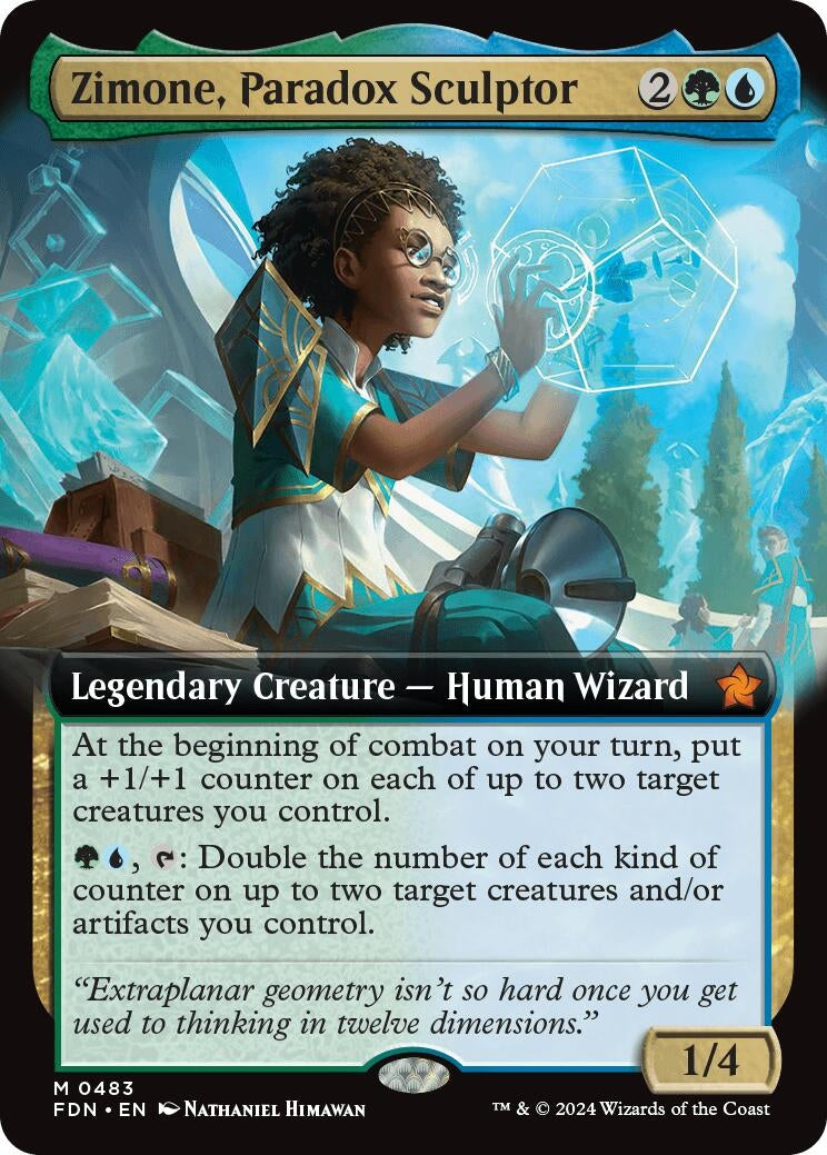 Zimone Paradox Sculptor (Extended Art) (483) [FDN] - MTG Single