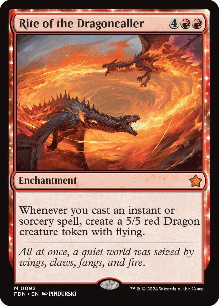 Rite of the Dragoncaller (92) [FDN] - MTG Single