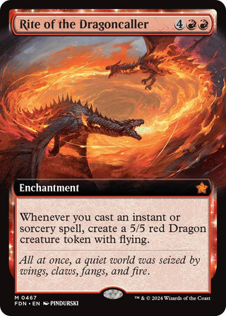 Rite of the Dragoncaller (Extended Art) (467) [FDN] - MTG Single
