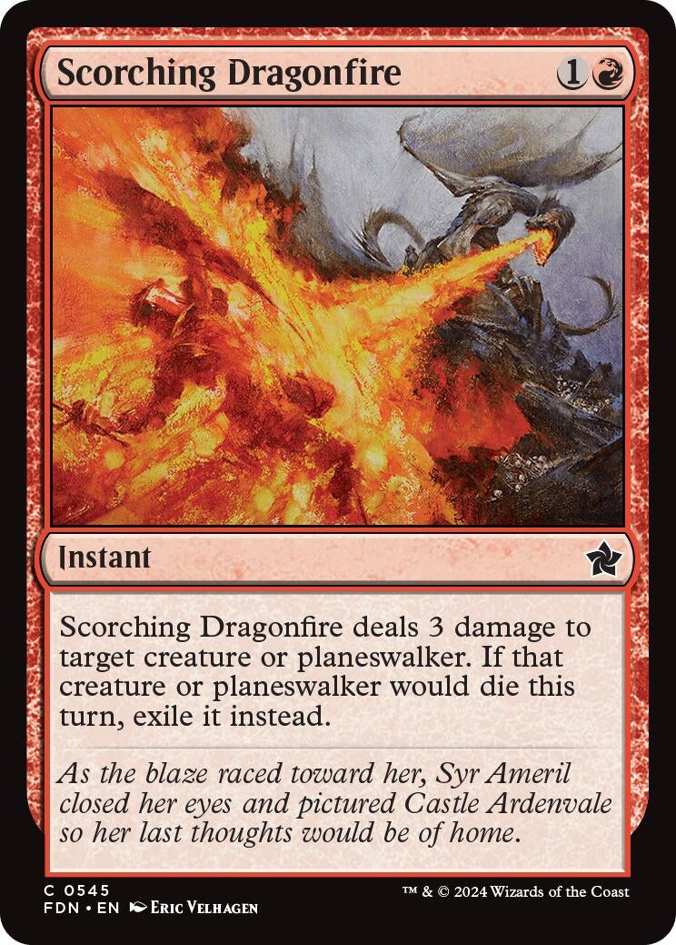 Scorching Dragonfire (545) [FDN] - MTG Single