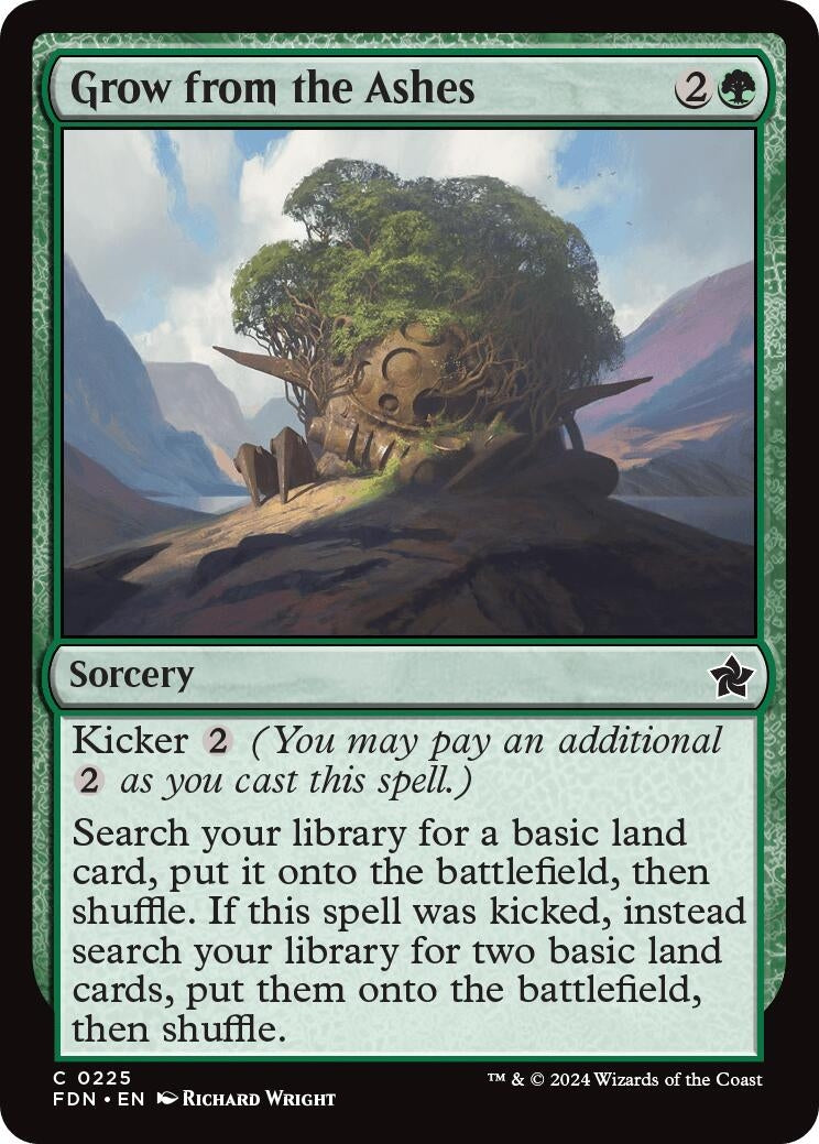 Grow from the Ashes (225) [FDN] - MTG Single