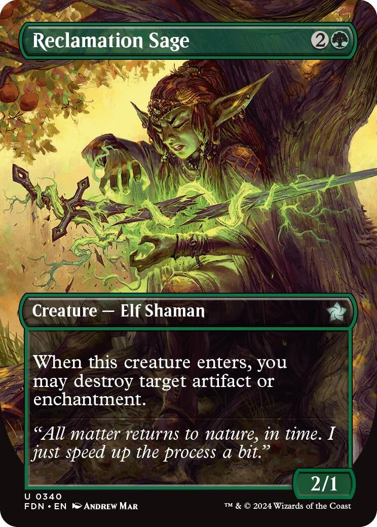Reclamation Sage (Borderless) (340) [FDN] - MTG Single