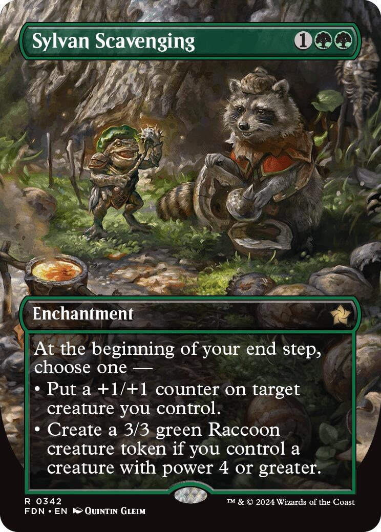 Sylvan Scavenging (Borderless) (342) [FDN] - MTG Single