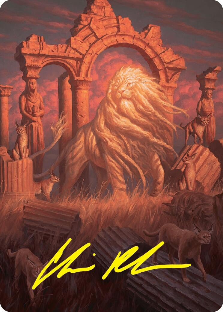 Arahbo the First Fang Art Card (26/54) (Gold-Stamped Signature) (26) [ASFDN] - MTG Single
