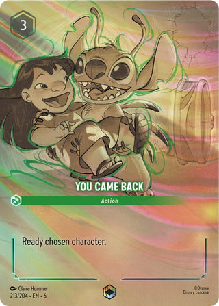 You Came Back (Enchanted) (213) (6) - Disney Lorcana Single