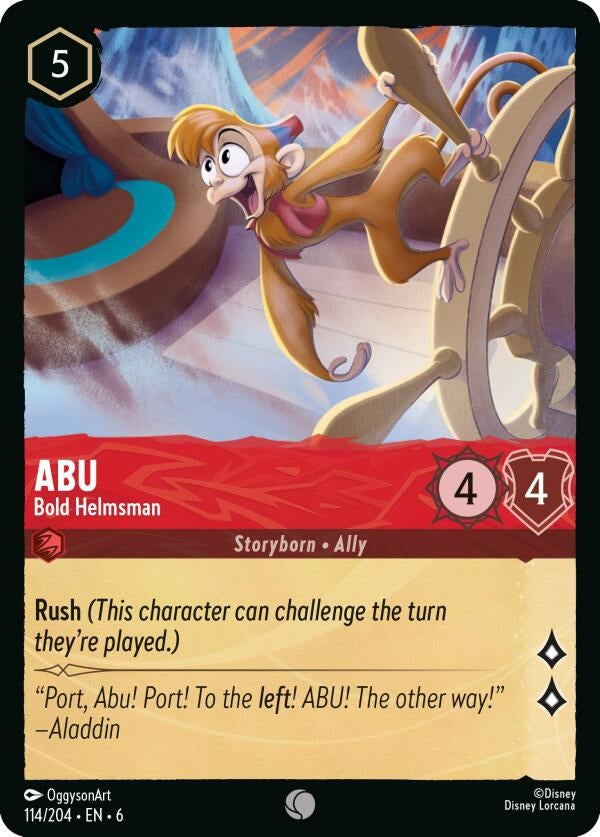 Abu - Bold Helmsman (114) (6) - Disney Lorcana Single
