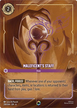 Maleficent’s Staff (Enchanted) (210) (6) - Disney Lorcana Single