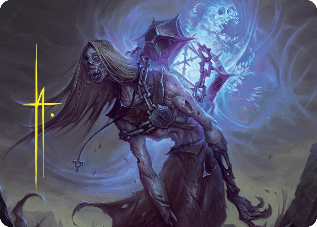 Soul-Shackled Zombie Art Card (9/54) (Gold-Stamped Signature) (9) [ASFDN] - MTG Single