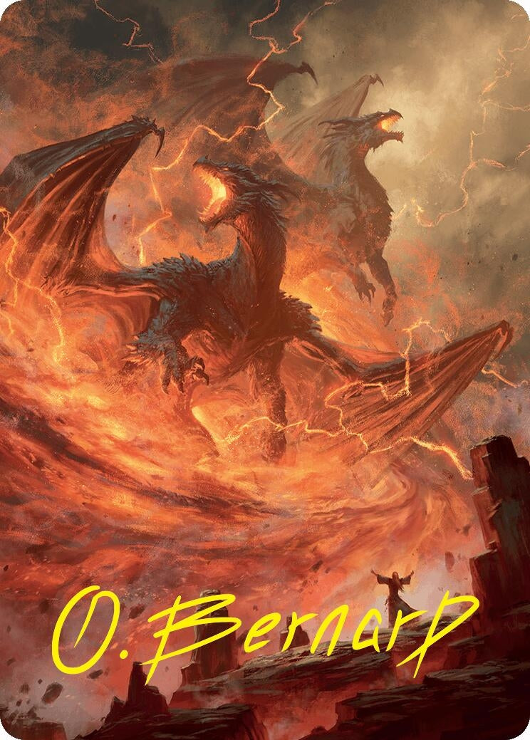 Rite of the Dragoncaller Art Card (38/54) (Gold-Stamped Signature) (38) [ASFDN] - MTG Single