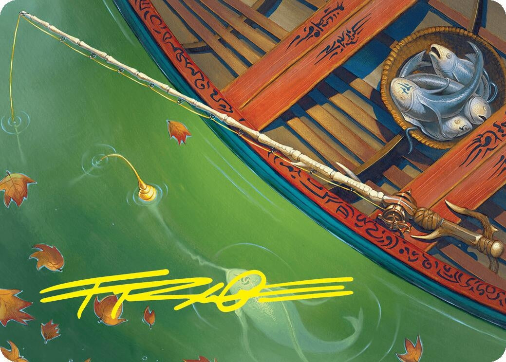 Fishing Pole Art Card (18/54) (Gold-Stamped Signature) (18) [ASFDN] - MTG Single