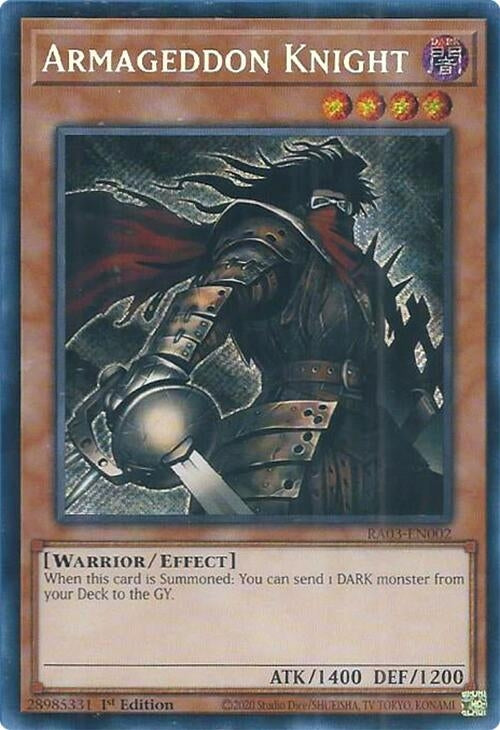 Armageddon Knight (Secret Rare) (3002) - YuGiOh Single