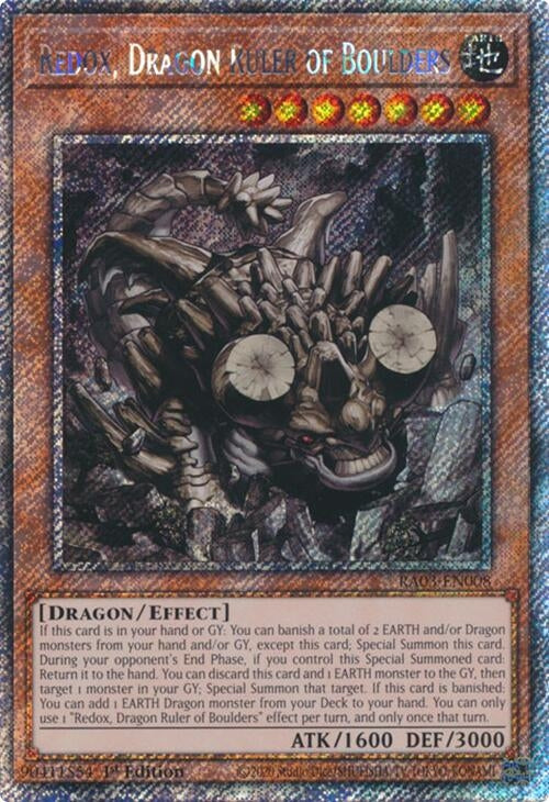 Redox Dragon Ruler of Boulders (Platinum Secret Rare) (3008) - YuGiOh Single