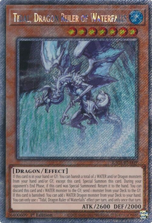 Tidal Dragon Ruler of Waterfalls (Platinum Secret Rare) (3009) - YuGiOh Single