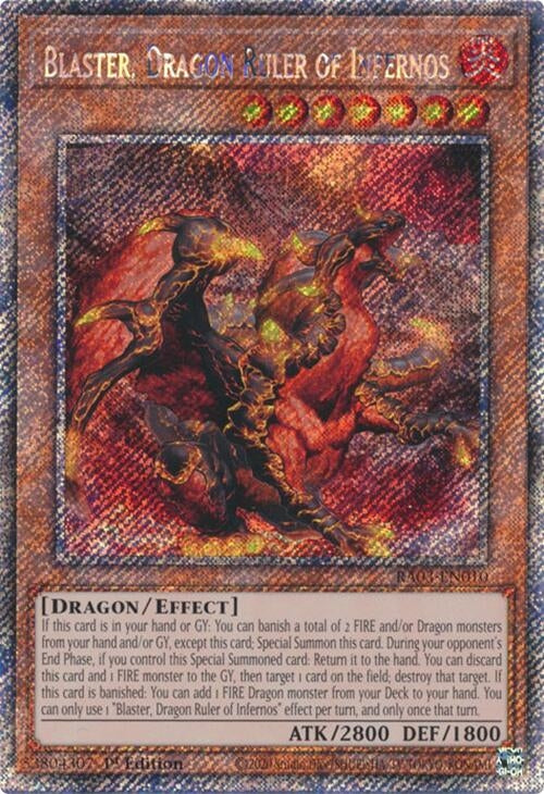 Blaster Dragon Ruler of Infernos (Platinum Secret Rare) (3010) - YuGiOh Single