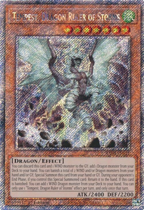 Tempest Dragon Ruler of Storms (Platinum Secret Rare) (3011) - YuGiOh Single