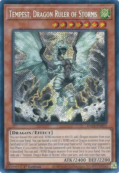 Tempest Dragon Ruler of Storms (Secret Rare) (3011) - YuGiOh Single