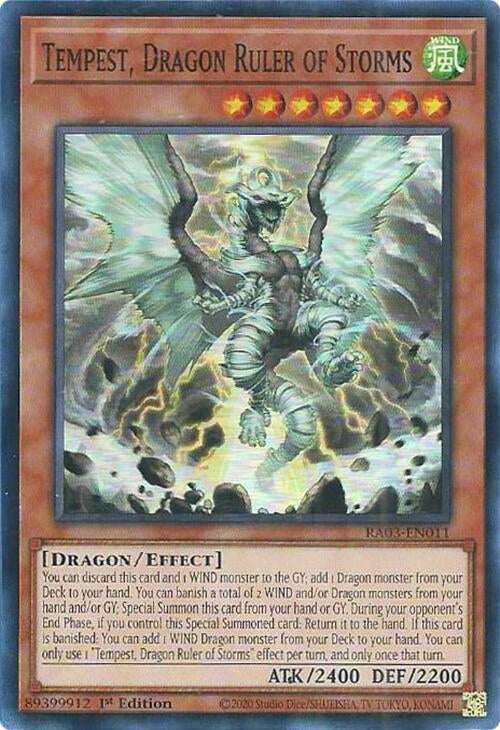 Tempest Dragon Ruler of Storms (3011) - YuGiOh Single