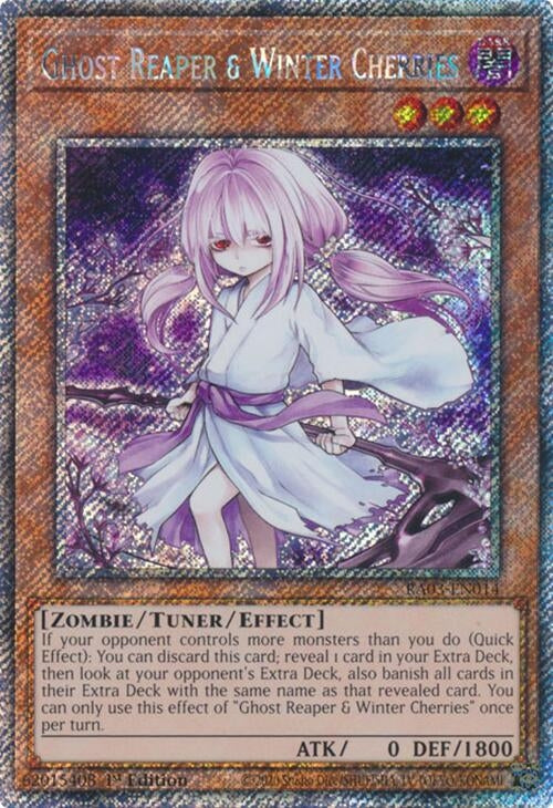 Ghost Reaper & Winter Cherries (Platinum Secret Rare) (3014) - YuGiOh Single