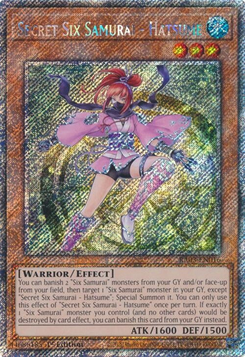 Secret Six Samurai - Hatsume (Platinum Secret Rare) (3016) - YuGiOh Single