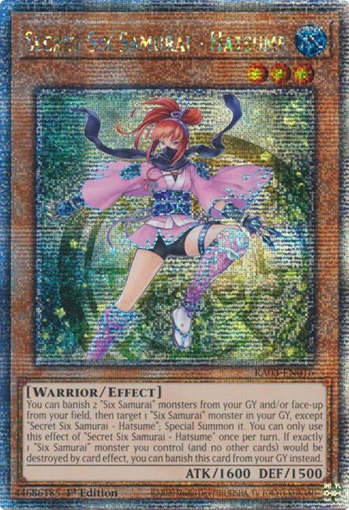 Secret Six Samurai - Hatsume (Quarter Century Secret Rare) (3016) - YuGiOh Single