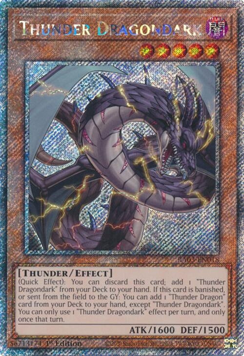 Thunder Dragondark (Platinum Secret Rare) (3018) - YuGiOh Single