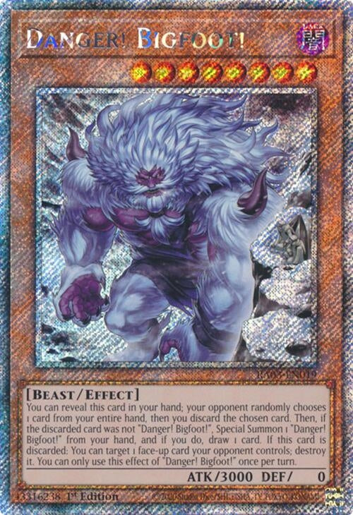Danger! Bigfoot! (Alternate Art) (Platinum Secret Rare) (3019) - YuGiOh Single